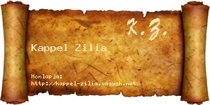 Kappel Zilia névjegykártya